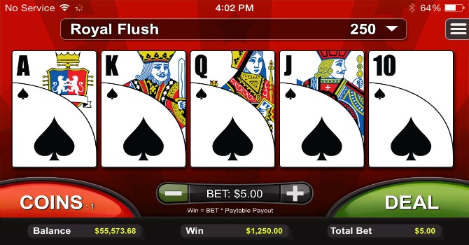 royal flush video poker